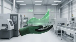 Advanced biodegradable safety gloves reducing industrial solid waste treatment costs and maximizing TCO for modern manufacturing facilities.