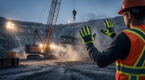 hi viz impact gloves safety program featuring BM-701 and BM-702 in mining and crane rigging