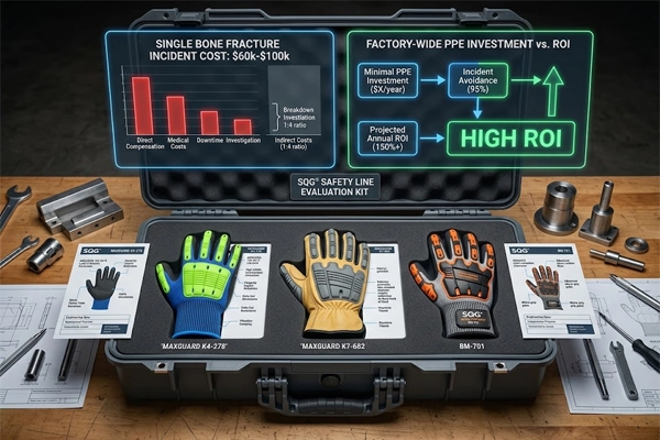 total cost of ownership tco financial breakdown comparing recordable hand crush injury costs against engineering impact glove investment
