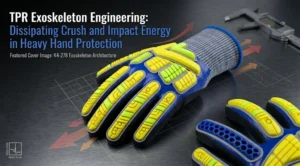 tpr impact gloves engineering featuring bionic flex grooves and cellular energy dissipation chambers