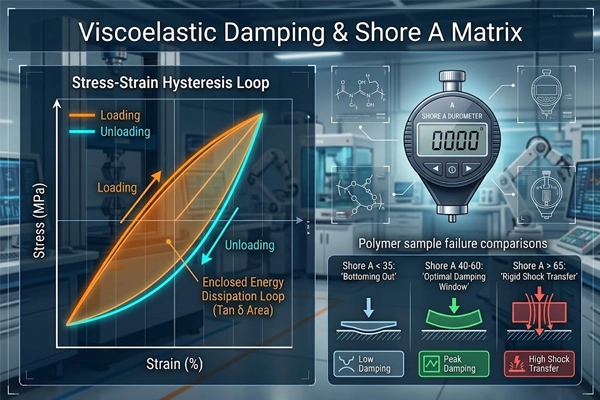 Dynamic viscoelastic damping hysteresis loop and Shore A hardness calibration in TPR impact gloves engineering